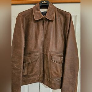 Brooks Brothers Leather Jacket Size Large